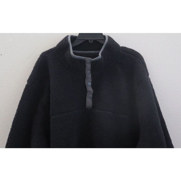 Lee LM31LK159 Men's Sz XL Charcoal Heather Sherpa Fleece 1/4 Snap Pullover $70 - Picture 4 of 7